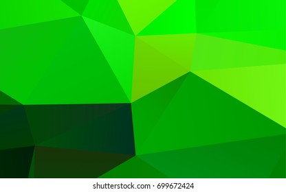 Light Green vector shining triangular template. An elegant bright illustration with gradient. The polygonal design can be used for your web site.