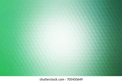 Light Green vector shining triangular background. Shining colored illustration in a brand-new style. Brand-new design for your business.
