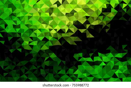 Light Green vector shining triangular template. An elegant bright illustration with gradient. The textured pattern can be used for background.