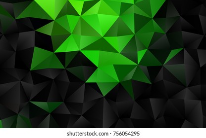 Light Green vector shining triangular template. Shining colored illustration in a brand-new style. The polygonal design can be used for your web site.