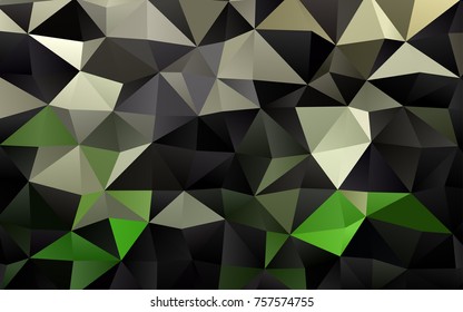 Light Green vector shining triangular template. Shining illustration, which consist of triangles. The elegant pattern can be used as part of a brand book.
