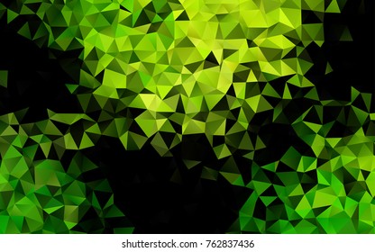 Light Green vector shining triangular background. Glitter abstract illustration with an elegant design. The completely new template can be used for your brand book.
