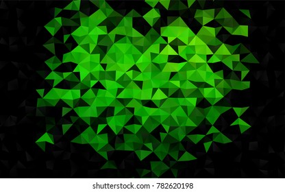 Light Green vector shining triangular background. Colorful abstract illustration with gradient. A new texture for your design.