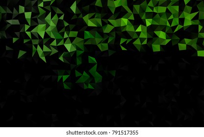 Light Green vector shining triangular background. Colorful illustration in abstract style with gradient. A completely new design for your business.
