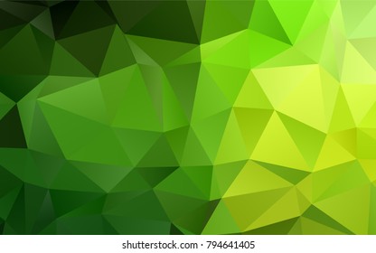 Light Green vector shining triangular pattern. Colorful illustration in abstract style with gradient. A completely new template for your business design.