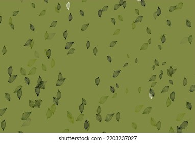 Light Green vector sketch background. Smart decorative design in natural style with leaves. Hand painted design for wrapping, wallpaper.