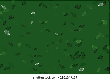Light Green vector sketch cover. Sketchy doodles with colorful gradient leaves. Completely new design for your business.