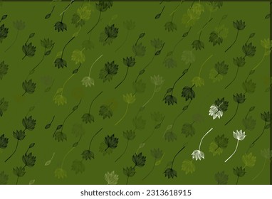 Light Green vector sketch template. Pattern with gradient colorful leaves in natural style. The best blurred design for your business.