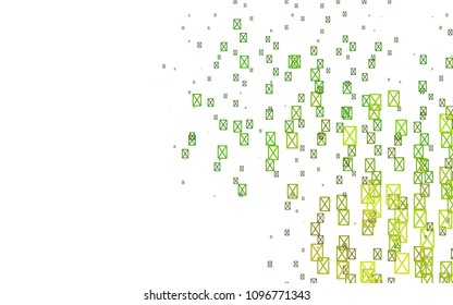 Light Green vector of small triangles on white background. Illustration of abstract texture of triangles. Pattern design for banner, poster, cover.