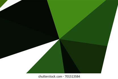 Light Green vector of small triangles on white background. Illustration of abstract texture of triangles. Pattern design for banner, poster, cover.