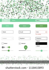 Light Green vector style guide with circles. Modern Style guide with colorful gradient circles in its header. This sample is for your landing page.