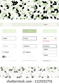 Light Green vector style guide with circles. Decorative ui kit design in abstract style with colorful dots. This sample is for your website.