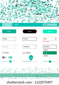 Light Green vector style guide with circles. Colorful Style guide with circles on abstract background. This template you can use for websites.
