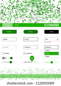 Light Green vector style guide with circles. Decorative ui kit design in abstract style with colorful dots. This sample is for your website.