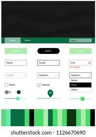 Light Green vector style guide with bent lines. Colorful abstract illustration with gradient lines. Simple colorful design for websites.