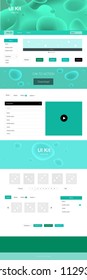 Light Green vector style guide with bent lines. Colorful illustration in abstract memphis style with gradient. Beautiful layout for websites, landing pages.