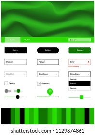 Light Green vector style guide with bent lines. Colorful abstract illustration with gradient lines. Modern template for your landing page.