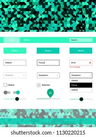 Light Green vector style guide with circles. Decorative ui kit design in abstract style with colorful dots. This sample is for your landing page.