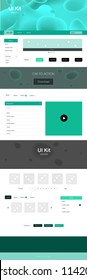 Light Green vector style guide with bent lines. Shining curly illustration in marble style with gradient. This template you can use for landing pages.