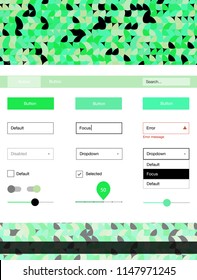 Light Green vector style guide with circles. Decorative ui kit design in abstract style with colorful dots. Modern template for your landing page.
