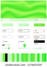 Light Green vector style guide with bent lines. Colorful abstract illustration with gradient lines. Simple colorful design for websites.