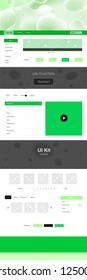 Light Green vector style guide with bent lines. Colorful illustration in abstract memphis style with gradient. This template you can use for websites.