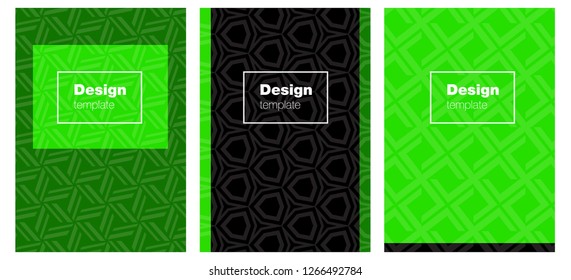 Light Green vector style guide for notepads. Beautiful colorful sample in abstract style. Design for cover of books, notepads.