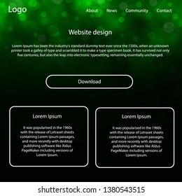 Light Green vector style guide with sky stars. Modern Style guide with colorful gradient sky in its header. Beautiful layout for websites, landing pages.