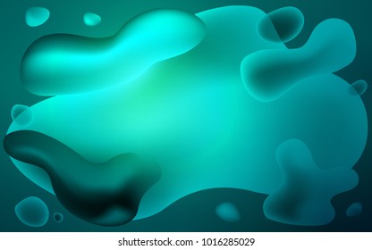 Light Green vector template with abstract circles. Blurred geometric sample with gradient bubbles.  New composition for your brand book.