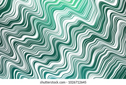Light Green vector template with abstract lines. An elegant bright illustration with gradient. Textured wave pattern for backgrounds.