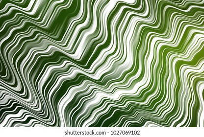 Light Green vector template with abstract lines. Modern gradient abstract illustration with bandy lines. A completely new marble design for your business.