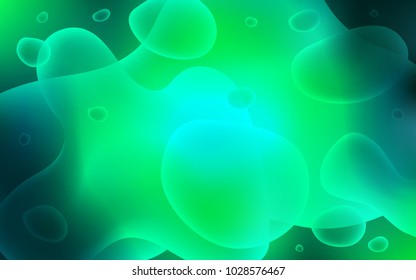 Light Green vector template with abstract circles. Creative illustration in halftone memphis style with gradient. Pattern for your business design.