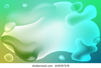 Light Green vector template with abstract circles. Creative illustration in halftone memphis style with gradient. The template for cell phone backgrounds.