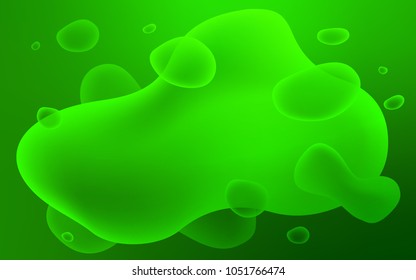 Light Green vector template with abstract circles. A completely new color illustration in memphis style. A completely new template for your business design.