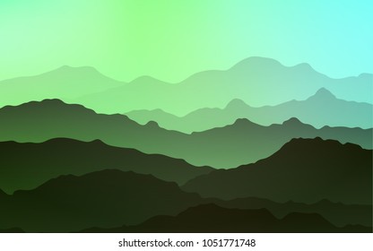 Light Green vector template with abstract circles. Modern gradient abstract illustration with bandy lines. Mountain style for your business design.