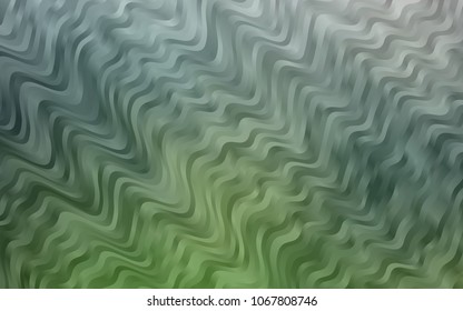 Light Green vector template with abstract lines. Modern gradient abstract illustration with bandy lines. Pattern for your business design.