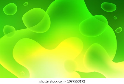 Light Green vector template with abstract circles. Colorful illustration in abstract memphis style with gradient. Textured wave pattern for backgrounds.