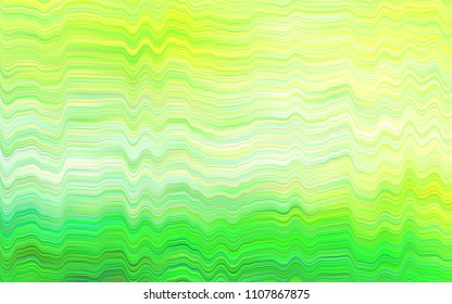 Light Green vector template with abstract lines. Shining illustration, which consist of blurred lines, circles. A new texture for your  ad, booklets, leaflets.