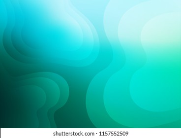 Light Green vector template with abstract lines. Blurred geometric sample with gradient bubbles.  The template for cell phone backgrounds.