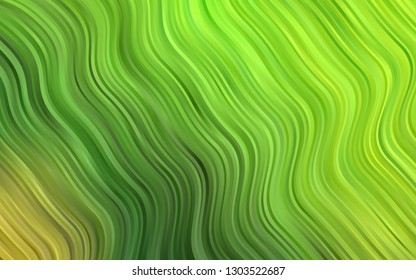 Light Green vector template with abstract lines. An elegant bright illustration with gradient. A completely new template for your business design.