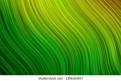 Light Green vector template with abstract lines. Shining crooked illustration in marble style. A completely new template for your business design.