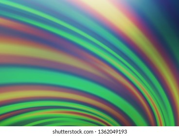 Light Green vector template with abstract lines. Geometric illustration in marble style with gradient.  New composition for your brand book.