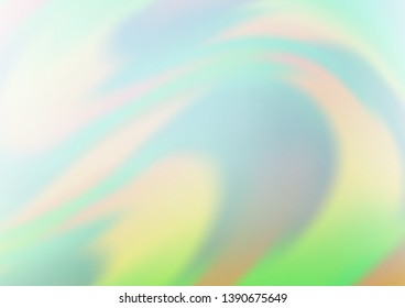 Light Green vector template with abstract lines. A vague circumflex abstract illustration with gradient. Marble style for your business design.