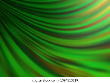 Light Green vector template with abstract lines. A sample with blurred bubble shapes. The template for cell phone backgrounds.