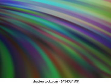 Light Green vector template with abstract lines. Glitter abstract illustration with wry lines. The elegant pattern for brand book.