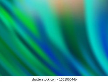 Light Green vector template with abstract lines. Colorful illustration in abstract marble style with gradient. Brand new design for your ads, poster, banner.