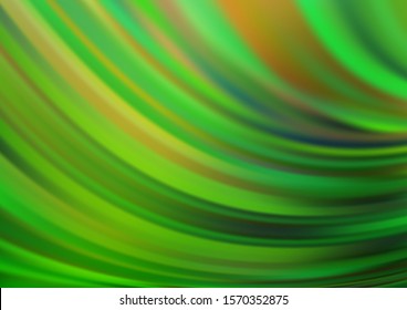 Light Green vector template with abstract lines. Colorful illustration in abstract marble style with gradient. New composition for your brand book.