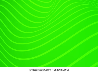 Light Green vector template with abstract lines. Modern gradient abstract illustration with bandy lines. The template for background of cell phones.