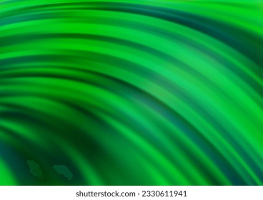 Light Green vector template with abstract lines. Glitter abstract illustration with wry lines. Brand new design for your ads, poster, banner.