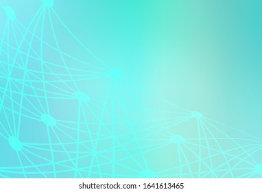 Light Green vector template with artificial intelligence structure. Colorful design in simple style with AI links. Design for depiction of cyber innovations.